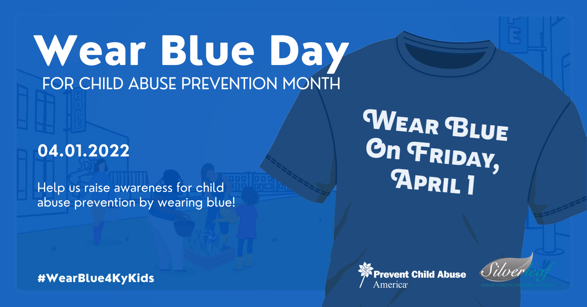 Wear Blue Day for Child Abuse Prevention Month Silverleaf Kentucky
